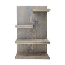 Load image into Gallery viewer, Rustic Modern Handmade Hardwood Bathroom Shelf Organizer Farmhouse - Heather Grey
