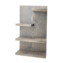 Load image into Gallery viewer, Rustic Modern Handmade Hardwood Bathroom Shelf Organizer Farmhouse - Heather Grey