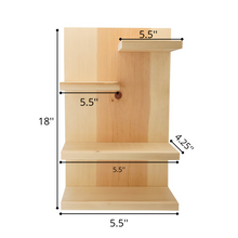 Load image into Gallery viewer, Rustic Modern Handmade Hardwood Bathroom Shelf Organizer Farmhouse - Natural