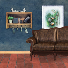 Load image into Gallery viewer, Rustic Modern Handmade Hardwood Home Entryway Shelf Organizer Farmhouse - Ebony