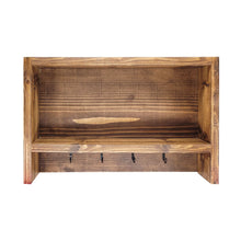Load image into Gallery viewer, Rustic Modern Handmade Hardwood Home Entryway Shelf Organizer Farmhouse - Dark Walnut