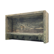 Load image into Gallery viewer, Rustic Modern Handmade Hardwood Home Entryway Shelf Organizer Farmhouse - Ebony