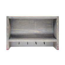 Load image into Gallery viewer, Rustic Modern Handmade Hardwood Home Entryway Shelf Organizer Farmhouse - Heather Grey
