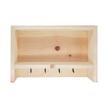 Load image into Gallery viewer, Rustic Modern Handmade Hardwood Home Entryway Shelf Organizer Farmhouse - Natural