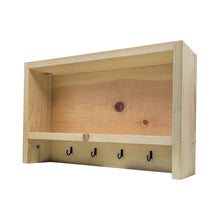 Load image into Gallery viewer, Rustic Modern Handmade Hardwood Home Entryway Shelf Organizer Farmhouse - Natural