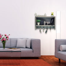 Load image into Gallery viewer, Rustic Modern Handmade Hardwood Home Entryway Shelf Organizer Farmhouse - Heather Grey