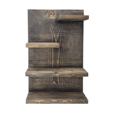 Load image into Gallery viewer, Rustic Modern Handmade Hardwood Bathroom Shelf Organizer Farmhouse - Ebony