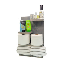 Load image into Gallery viewer, Rustic Modern Handmade Hardwood Bathroom Shelf Organizer Farmhouse - Weathered Grey